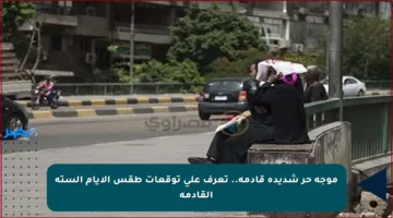 موجة حر شديدة قادمة.. تعرف على توقعات طقس الأيام الستة القادمة